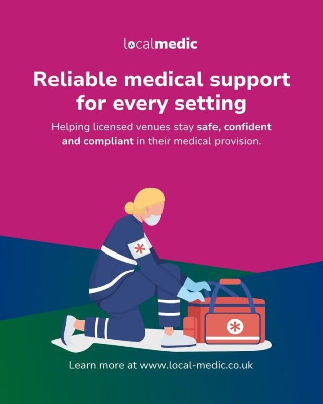 Reliable medical assistance you can count on 🩺

From busy city venues to large-scale events, our team delivers high-quality medical support tailored to your needs.

We provide:
Experienced, fully qualified medics
In-date, fully stocked medical equipment
Real-time reporting and post-shift summaries
A proactive approach to guest welfare and safety 

Whether it's routine cover or a high-risk event, we're here to help you deliver a safe, compliant environment for everyone onsite. 

📧 hello@local-medic.co.uk
📞 033 33 44 32 00 | WhatsApp: 07482 062555
🌐 Learn more: https://local-medic.co.uk/medic-services/

#MedicServices #EventMedics #VenueSafety #FirstAid #FirstAidSupport #LocalMedic